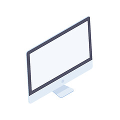 Image showing Isometric desktop computer isolated on white background.