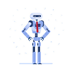 Image showing Successful robot businessman with a tie.