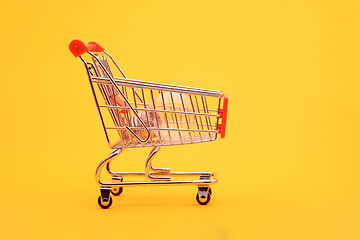 Image showing There is a transparent lamp in the grocery cart