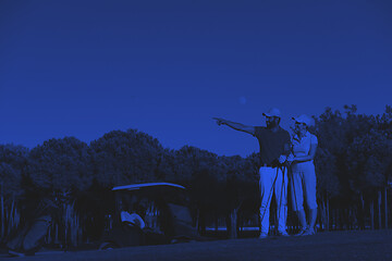 Image showing portrait of couple on golf course