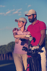 Image showing portrait of couple on golf course