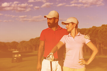 Image showing portrait of couple on golf course