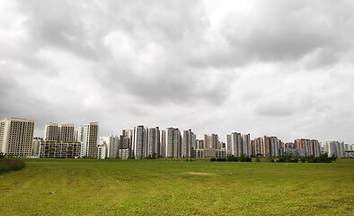 Image showing Panoramic view of Singapore Public Housing Apartments in Punggol