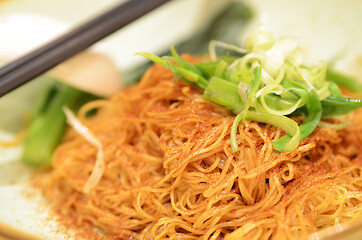 Image showing Dried shrimp roe powder noodle