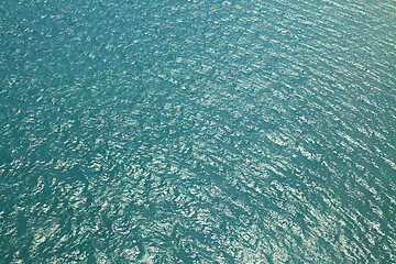 Image showing Sea surface, view from airplane