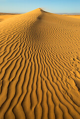 Image showing Sand blowing over sand dunes in wind