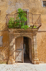 Image showing Door in old wall fort El Jadida Morocco