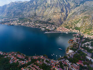 Image showing Aerial view of Bay of Kotor