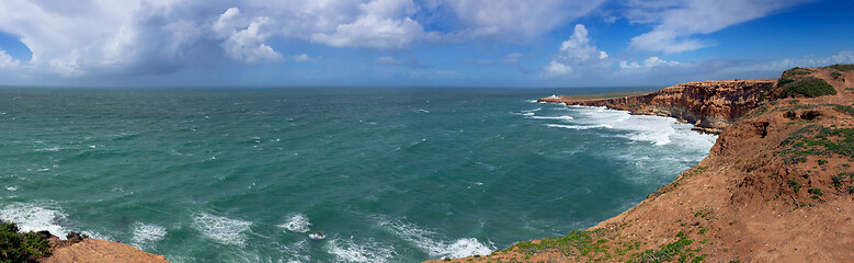 Image showing Ocean waves and rocks on Atlantic coast