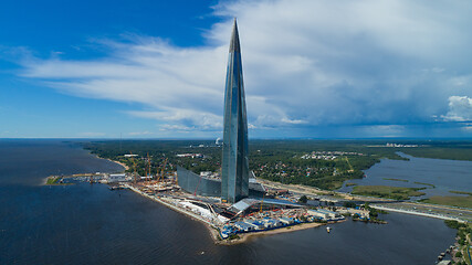 Image showing Aerial view of skyscraper Lakhta Center