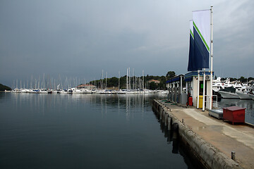 Image showing Marine pier with yachts