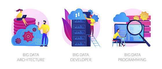 Image showing Big data technology vector concept metaphors