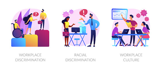 Image showing Workplace culture abstract concept vector illustrations.