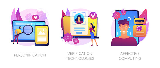 Image showing Data access and user experience abstract concept vector illustrations.