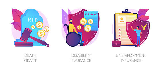 Image showing Workers social security policies vector concept metaphors