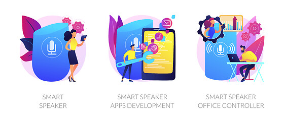 Image showing Smart speaker technology vector concept metaphors