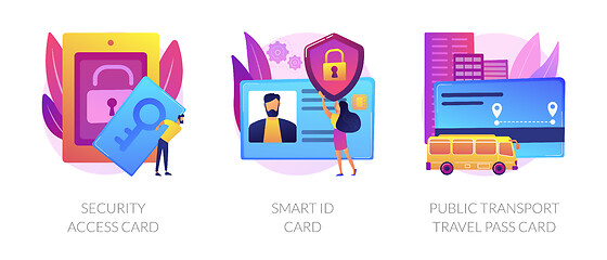 Image showing Access and identification cards vector concept metaphors