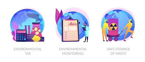 Image showing Fighting environmental problems vector concept metaphors