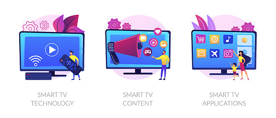 Image showing Modern television technology metaphors set