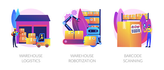 Image showing Manufacture management and modern technology implementation abstract concept vector illustrations.