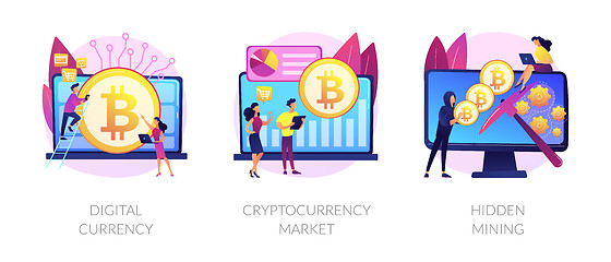 Image showing Electronic money turnover vector concept metaphors