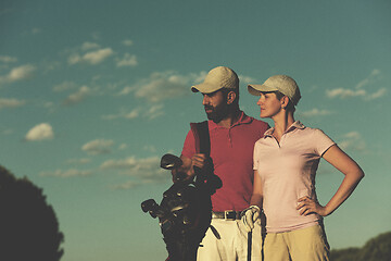 Image showing portrait of couple on golf course