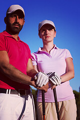 Image showing portrait of couple on golf course