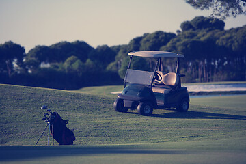 Image showing golf bag on course