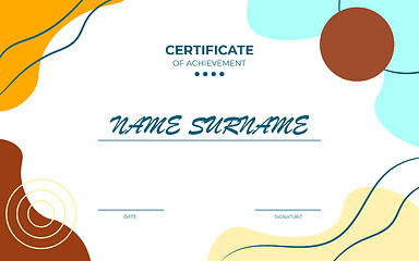 Image showing Modern sertificate of appreciation template with geometric style elements. Illustration