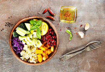 Image showing buddha bowl with vegetables