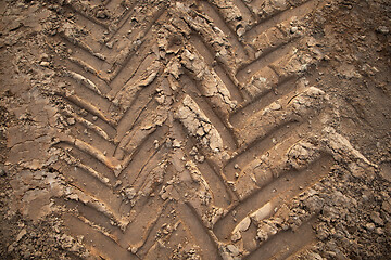 Image showing tire footprints on the ground