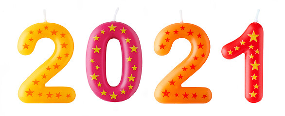 Image showing number shaped anniversary candle