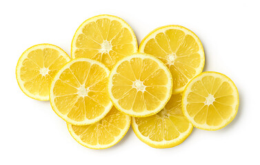 Image showing lemon slices on white background