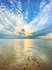 Image showing beautiful sunset over the sea