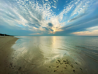 Image showing beautiful sunset over the sea