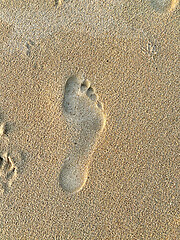 Image showing footprint in the sand