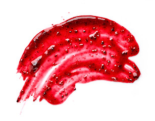 Image showing blackcurrant jam on white background