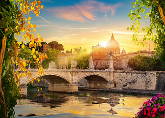 Image showing River Tiber in Rome