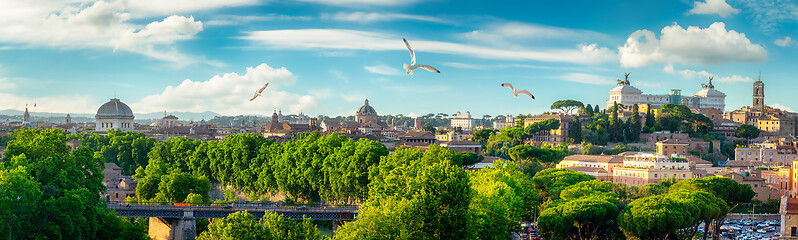 Image showing Panorama of Rome in day