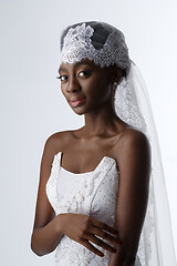 Image showing Beautiful black skin bride