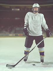 Image showing hockey player portrait