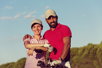 Image showing portrait of couple on golf course