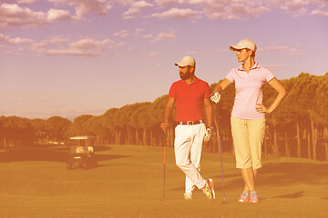 Image showing portrait of couple on golf course