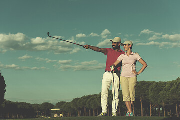 Image showing portrait of couple on golf course