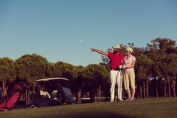 Image showing portrait of couple on golf course