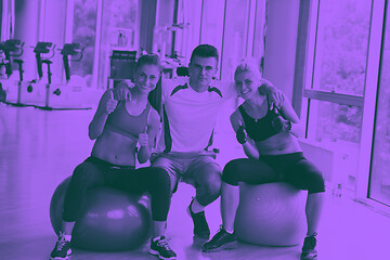 Image showing people group in fitness gym