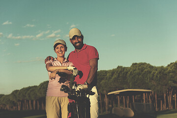 Image showing portrait of couple on golf course