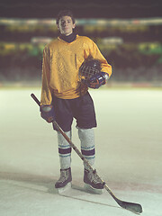 Image showing hockey player portrait