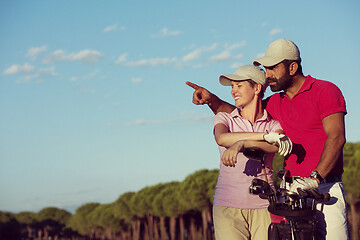 Image showing portrait of couple on golf course