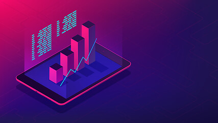 Image showing Isometric investment and financial advisory 3d isometric vector illustration